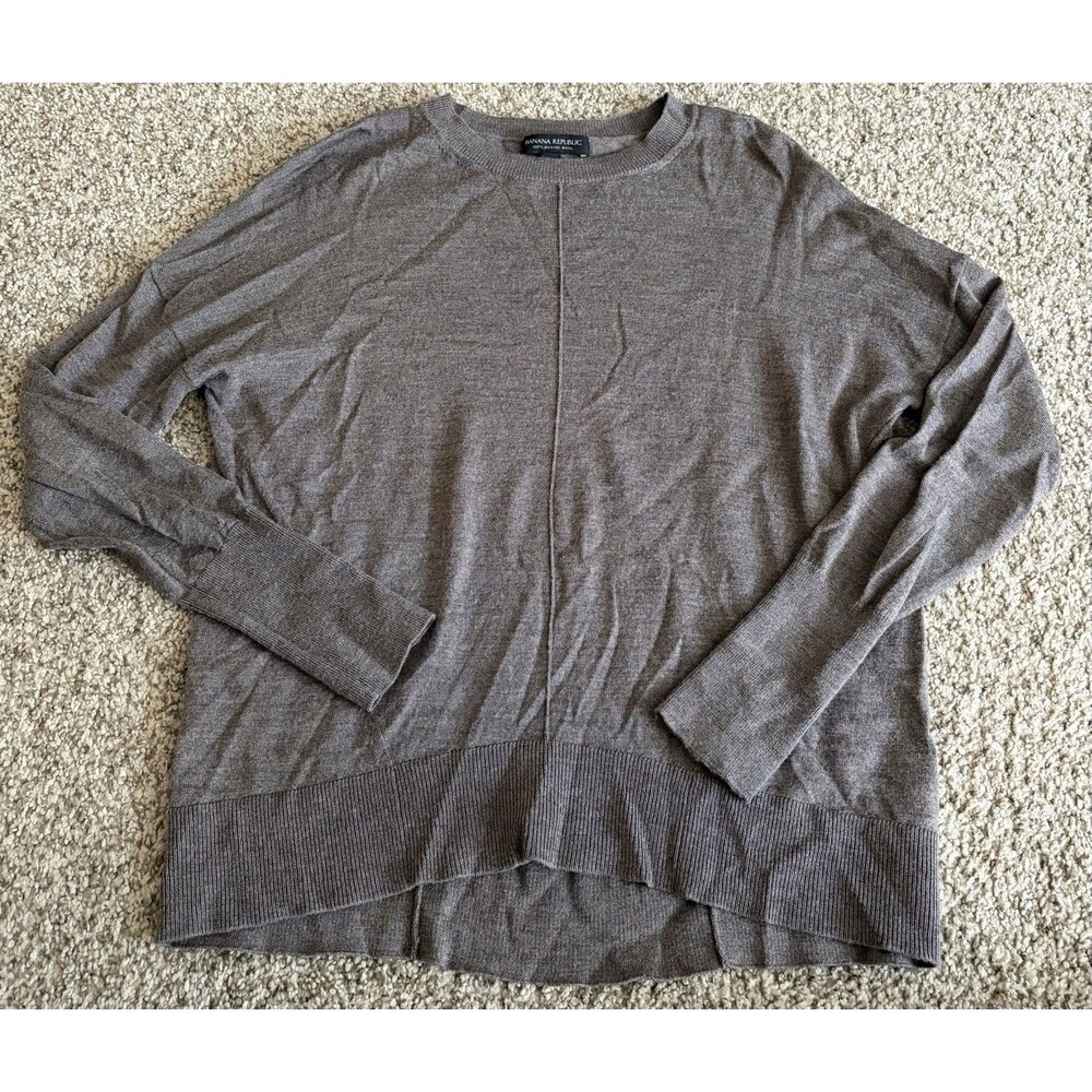 Women's Banana Republic Light Brown Merino Wool Lightweight Sweater, XXS